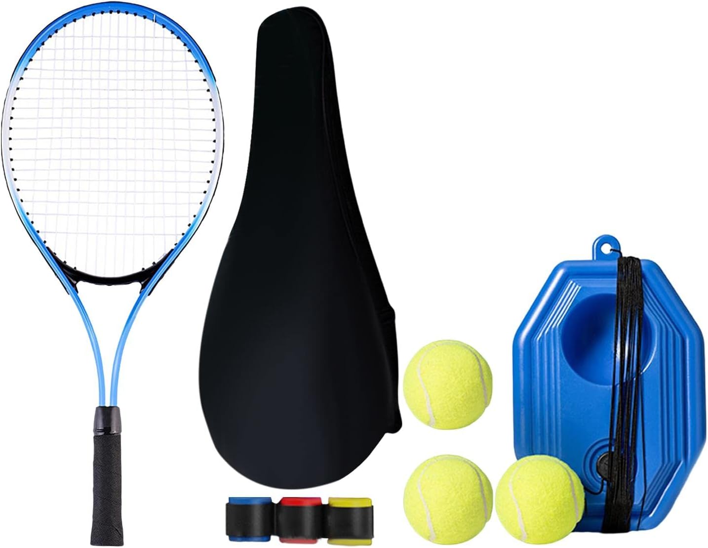 Tennis Rebound Practice with Elastic String, Tennis Rebounder Set Training Equipment for Backyard,Garden, Exercise, Random, Style F