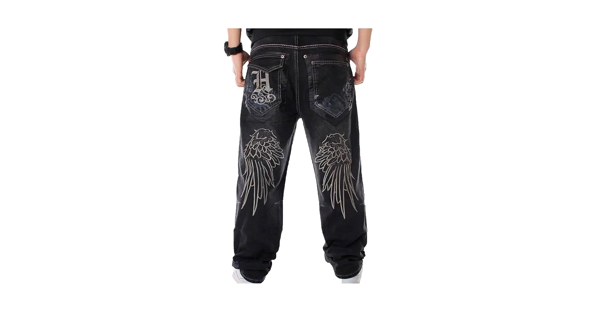 スラックスwide buggy pants Y2k XXL Yelloop Y2k Baggy Jeans for Women - Wide Leg Pants (Dark, S