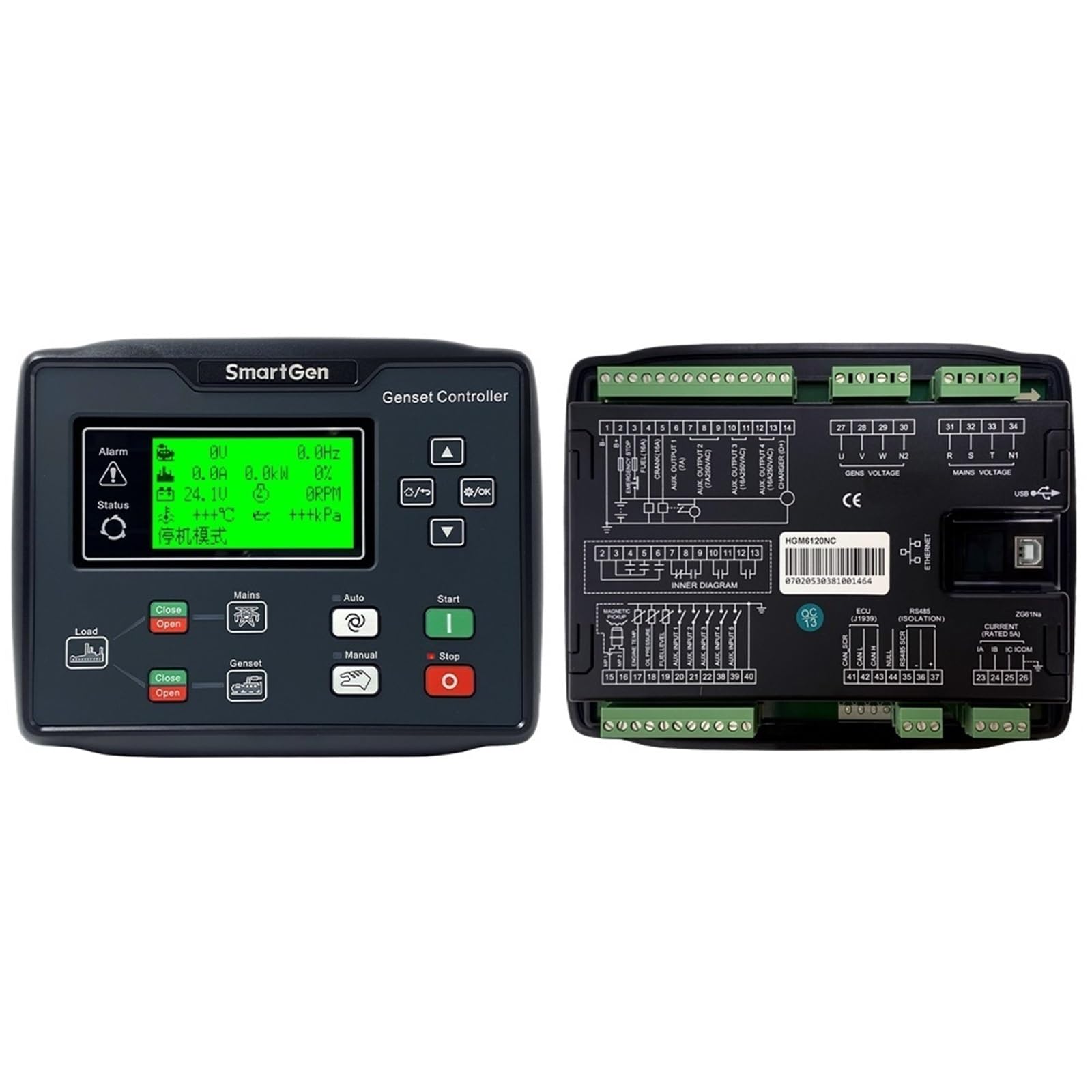 HGM6120NC Regolatore generatore AMF Pannello modulo di controllo avvio arresto automatico Parti generatore con R485(HGM6120NC Original)