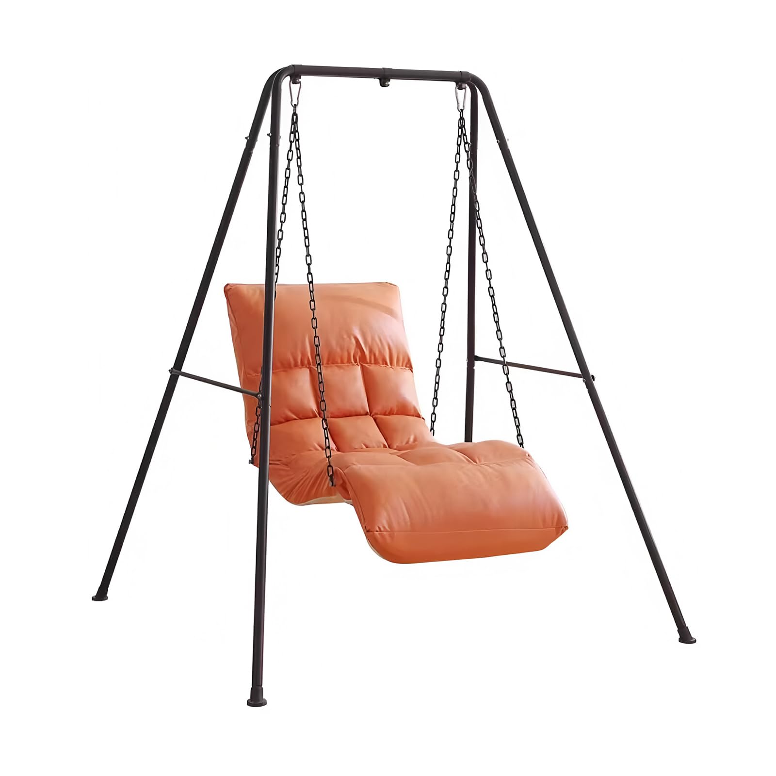 Poltrona Sospesa con Supporto, Sedia a Dondolo per Interno Ed Esterno, Seduta Imbottita E Confortevole, Struttura Robusta, Casa E Giardino