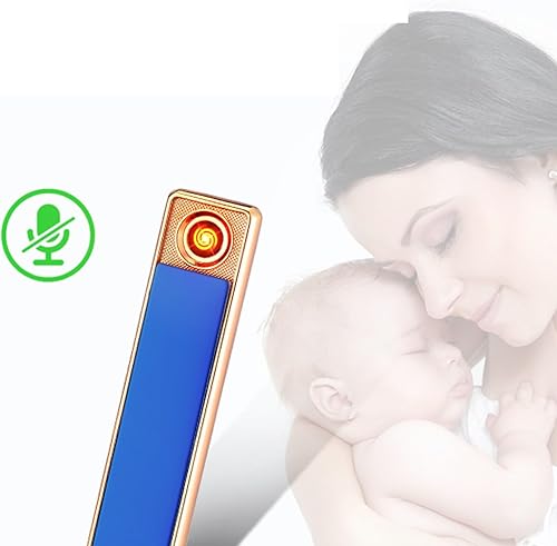 Miniatura 3 de Caja de encendedor de arco USB resistente al viento, recargable por USB, juego de encendedor delgado con cable de carga USB, encendedor para