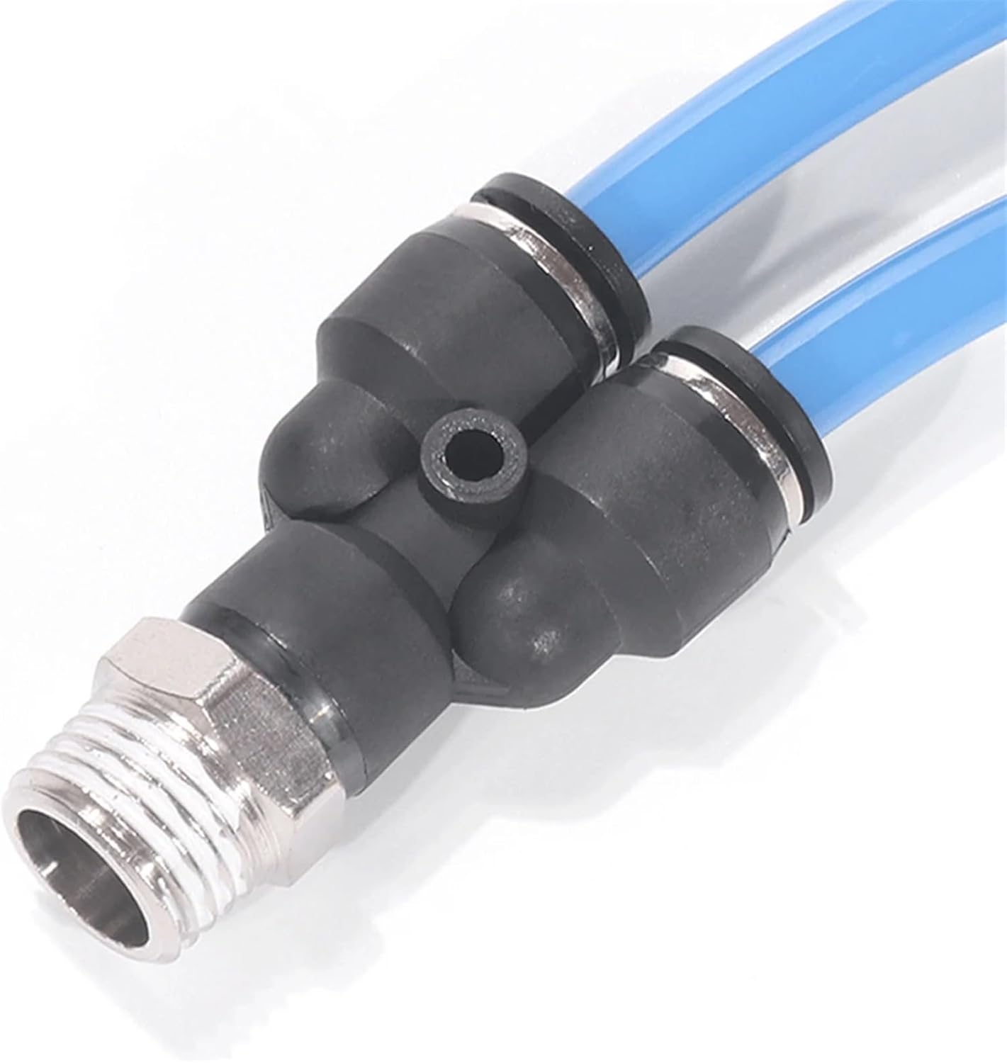 Black PX Pneumatic Quick Coupling Hose Fitting Y Tee Male 1/8 3/8 1/2 1/4" PU Air Hose 4 6 8 10 12mm(PX4-02)