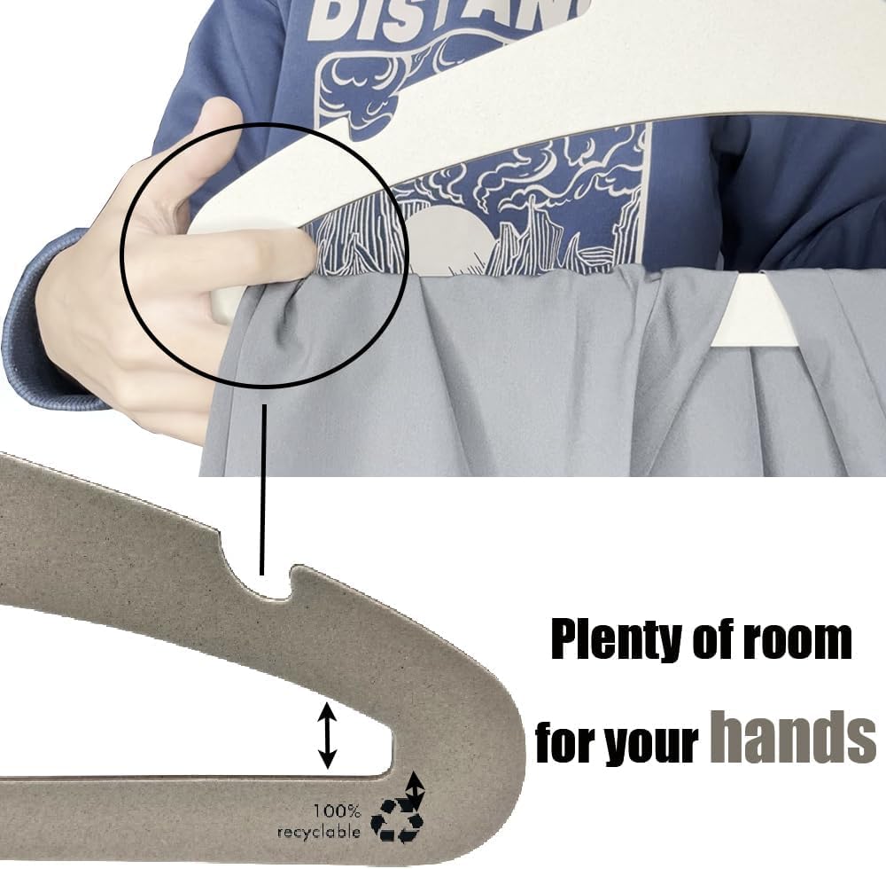 20Pack Koobay 17" Adult Clothes Coat Eco Recyclable Paper Cardboard Shirt Hangers