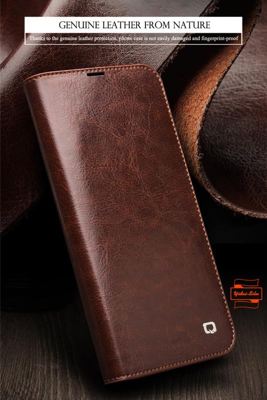 Etui na telefon iPhone 15 Plus z prawdziwej skóry (3 przegródki na karty, ręczne wykonanie, klasyczny styl】 Etui z klapką odporne na uderzenia i odciski palców, etui do iPhone 15 Plus 6,1"