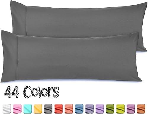 Miniatura 2 de Funda de almohada de microfibra cepillada doble y calidad superior Nestl Bedding, hipoalergénica, de 20 x 54 pulgadas, fundas de almohada