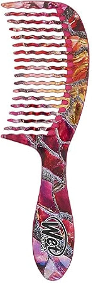 Wet Brush Hair Comb Detangler Wide Tooth Comb for All Hair Types (Pink Slate) (0620WMAGICP)