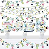 Big Dot of Happiness Happy 100th Day of School - Banner and Photo Booth Decorations - 100 Days Party...