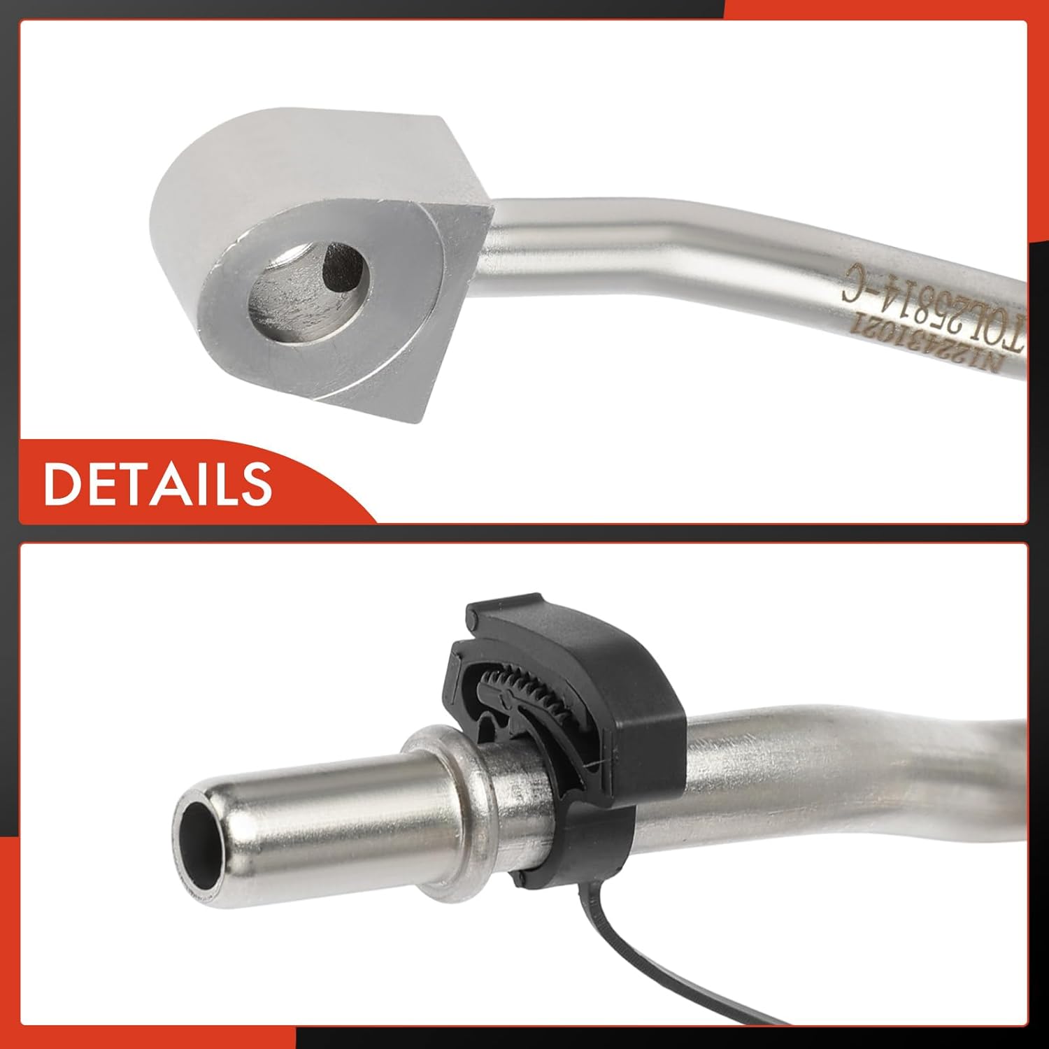 A-Premium Turbocharger Drain Tube Compatible with Ford Explorer 2013-2018, Taurus 2010-2018, Flex 2010-2018, Police Interceptor Sedan, Police Interceptor Utility & Lincoln MKS, MKT, Rear Supply