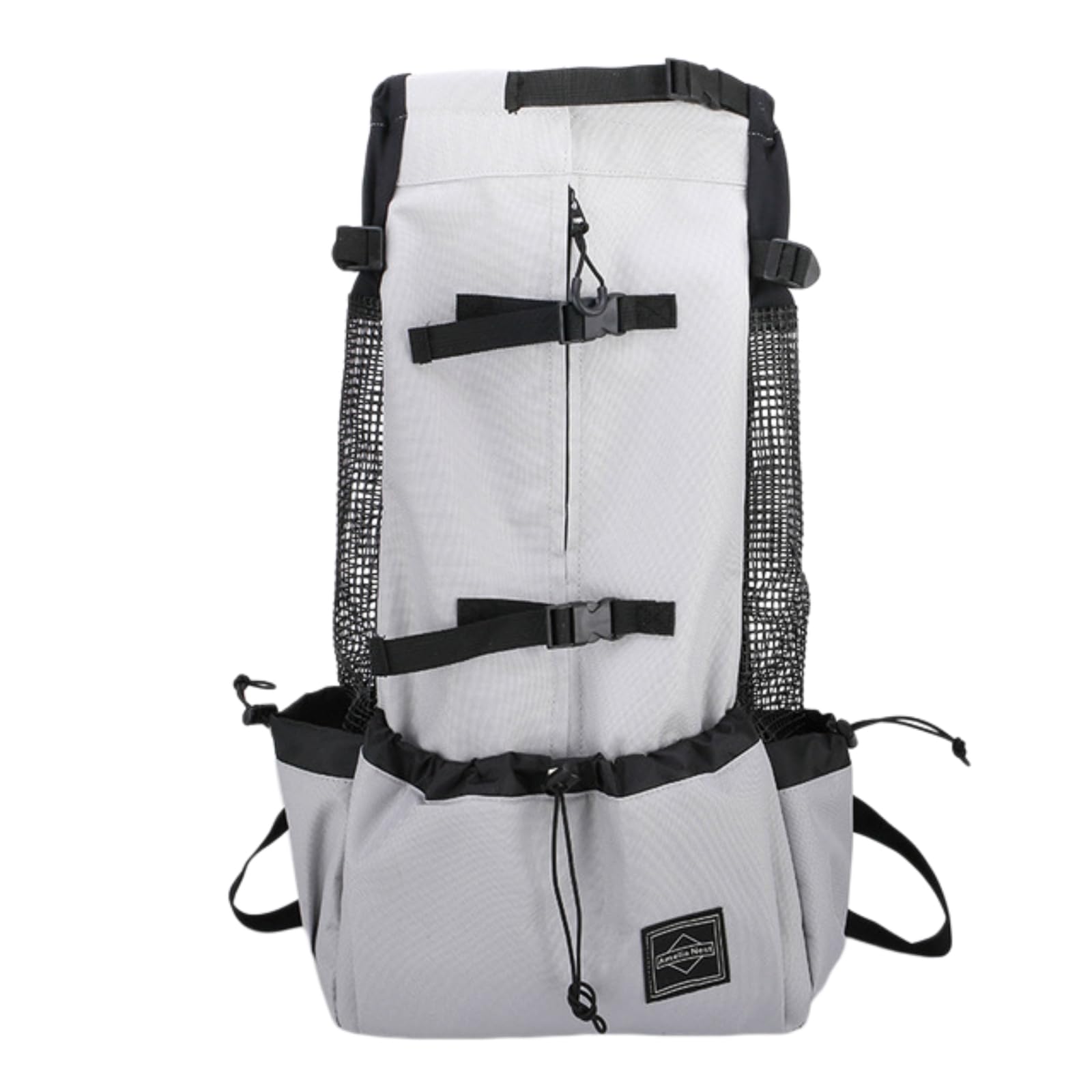 Borsa Viaggio Animali Portatore Portatile di Zaino per Cani All'aperto Piccoli E Medi, Traspirante Bulldog Francese Escursionismo Uso A Piedi-Light Gray-XL-Suit 15-28kg