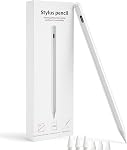 Stylus Pen for iPad 2018-2026, (3X Faster Charge), Tilt Sensitivity, Pixel Precision, Stylus Pen for Apple iPad 11/10/9/8/7/6th Gen, Pro 12.9/11/13-inch M4, Air 3/4/5/M2/M3, Mini 5/6th, White