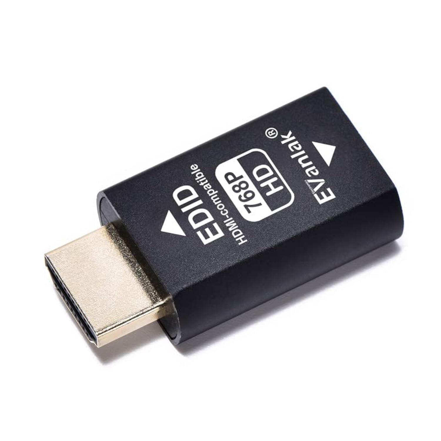 EVanlak(イヴァンラック) HDMI EDIDエミュレーター パススルー 第3世代 プレミアムアルミニウム エミュレーター アダプター不要 Mac ThunderboltからHDMIスイッチ/エクステンダー/AVレシーバー/ビデオスプリッターに対応 1024X768@60hz