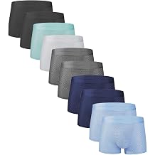 Men's Boxer Briefs with Mesh Panels, Boxers Ultra Breathable Quick-Dry Underwear Multipack,10-Pack