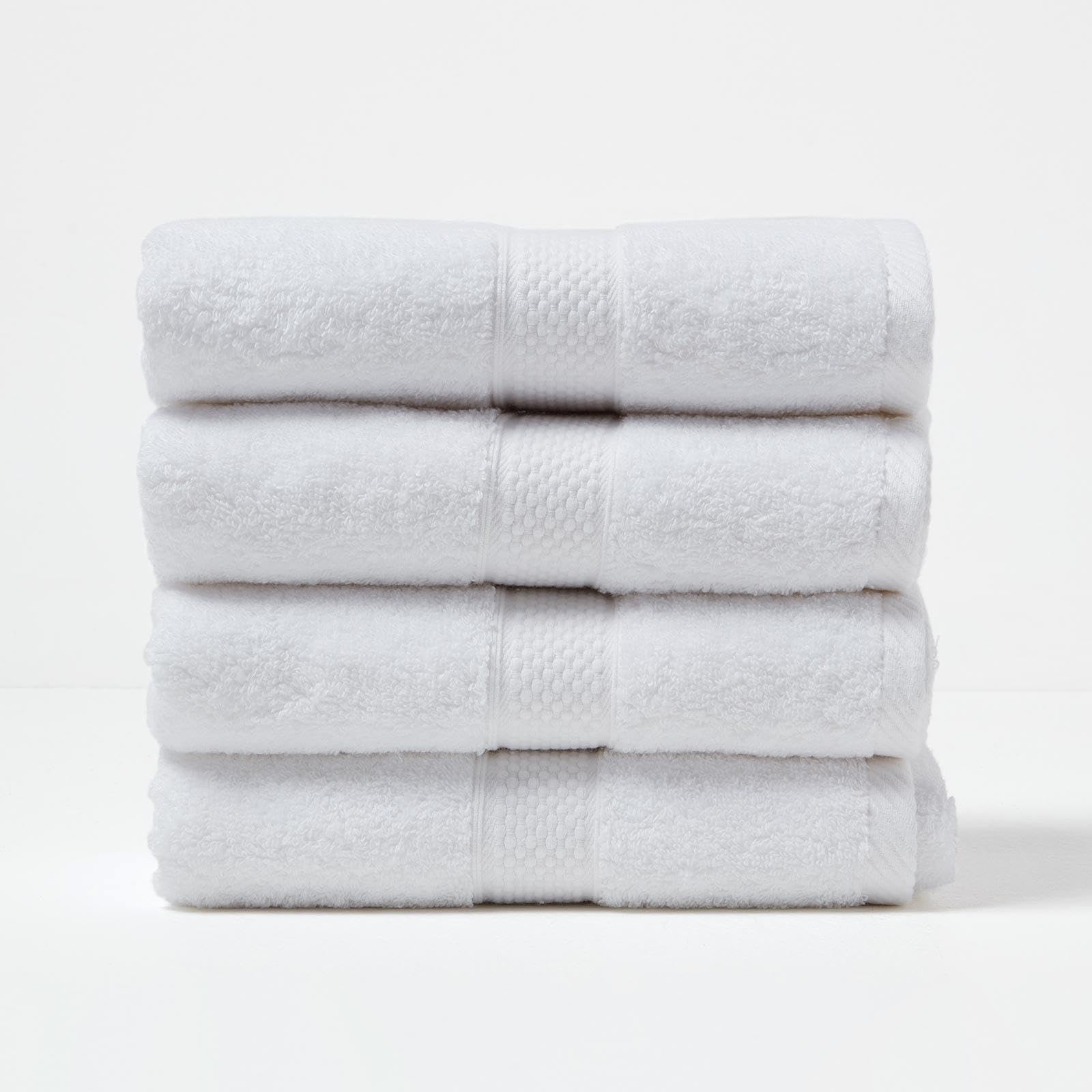 HOMESCAPES Light Blue Turkish Cotton Set of 4 Face Cloths Flannel Super Soft Thick & Absorbent 500 GSM Towel Heavy Weight for everyday Luxury — view 278