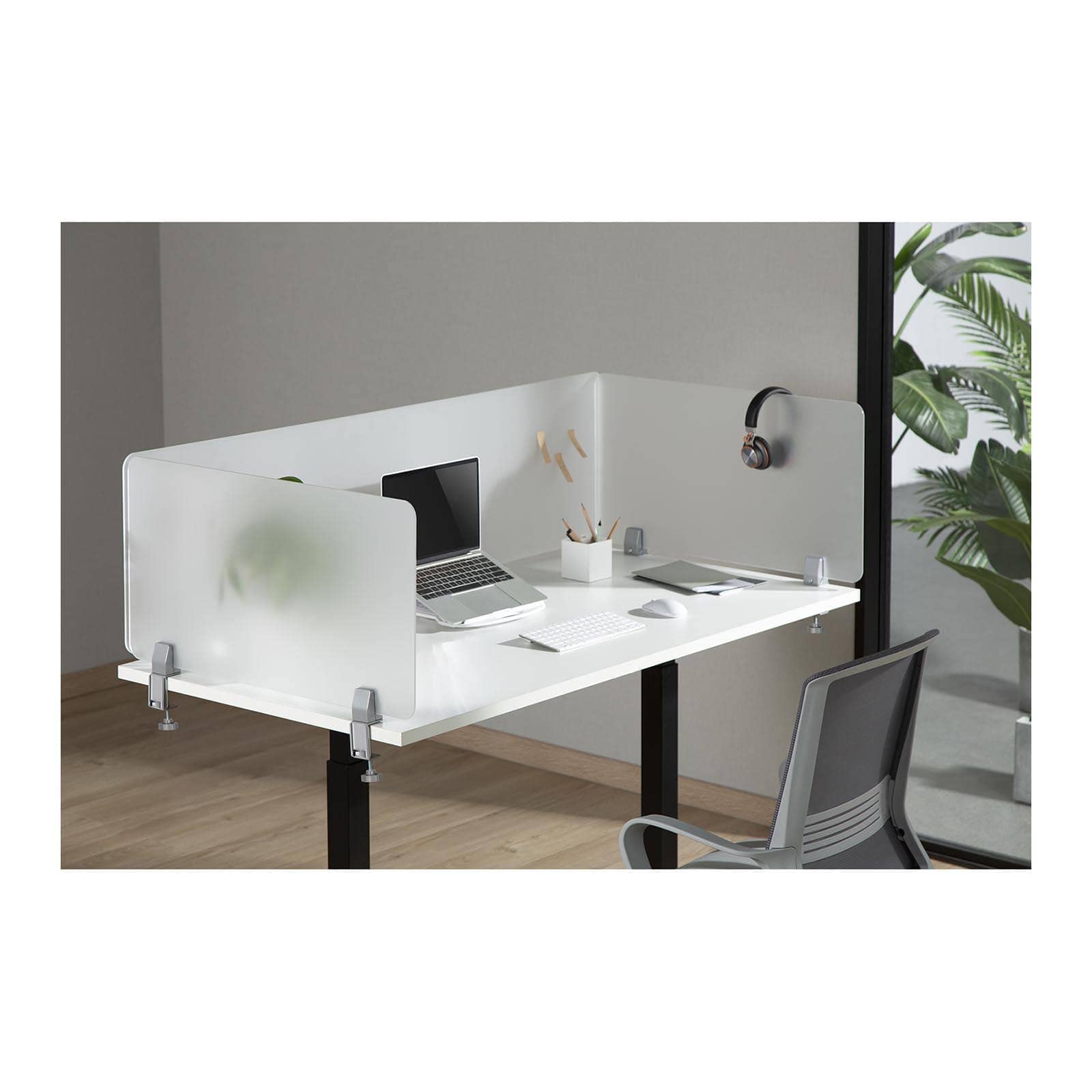 Fromm & Starck Star_DD_03 Schreibtischtrennwand 3er-Set mit 2 Größen: 1500 x 400 mm, 750 x 400 mm Trennwand Schreibtisch Sichtschutz Schreibtisch Schreibtisch-Sichtschutz