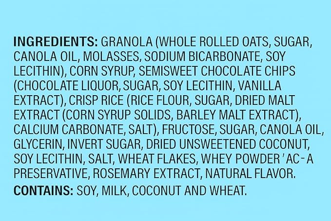 Soft & Chewy Granola Bars – 128 Count (2 x 64 ct Boxes), 0.85 oz Each,Quality Kirkland,Whole Rolled Oats with Real Chocolate Chips, Kosher, No Artificial Flavors or Colors