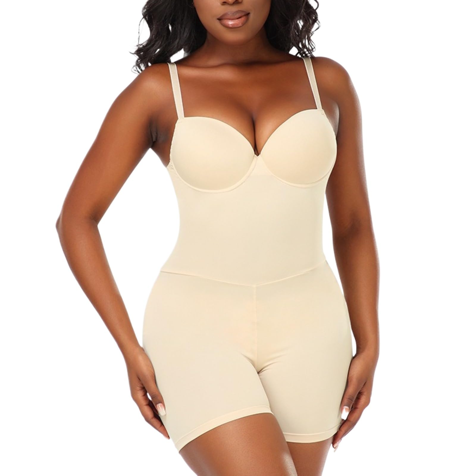 KIRYU Damskie body modelujące brzuch bezszwowe body modelujące sylwetkę trener talii wyszczuplające body (skóra, XL)