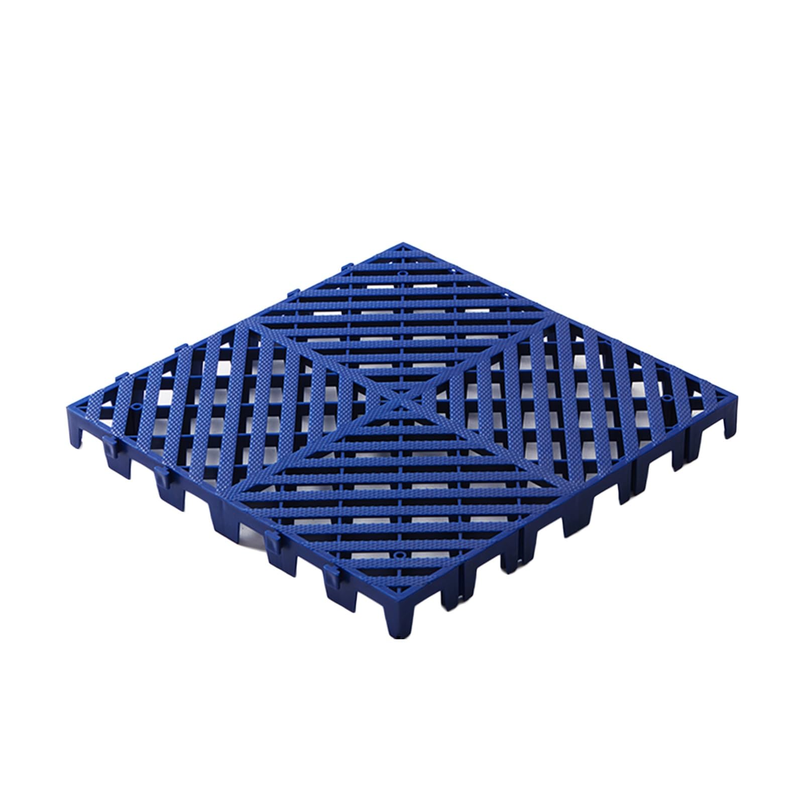Modular Interlocking Mats, 50x50x5CM Heavy Duty Garage Floor Mats Rubber Mats Floor Tiles Mats Drainage Pool Patio Balcony Yard Pet Area Washing Machine Mats(Blue,50x50x5CM-4piece)