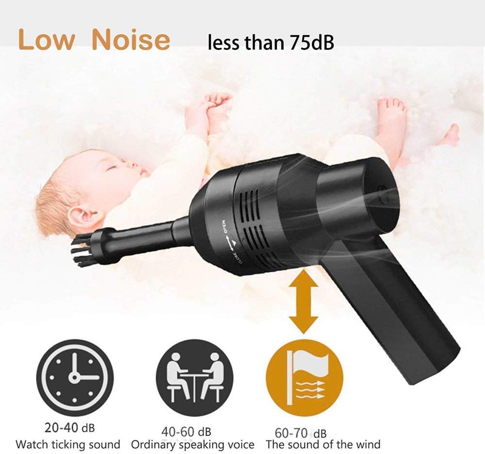 Intsun Keyboard Cleaner Mini Powerful Keyboard Vacuum USB Cordless Computer Vacuum Cleaner with 2 Vacuum Nozzles & 2 Washable Filters for Laptop, Piano, Computer, Car, Makeup Bag, Pet House : Electronics