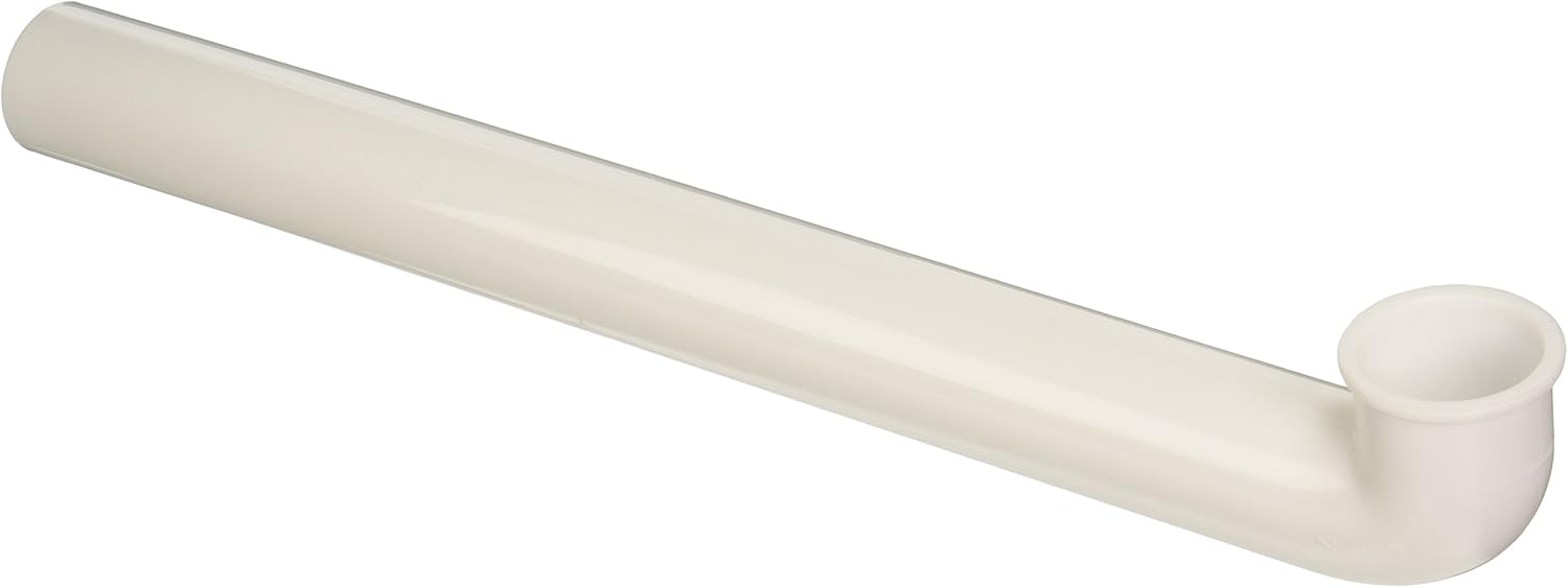 EZ-FLO 1-1/2 x 15 Inch White Polypropylene Waste Arm for Tubular Drains - Direct Connect, UPC Certified, Durable Sink Fitting