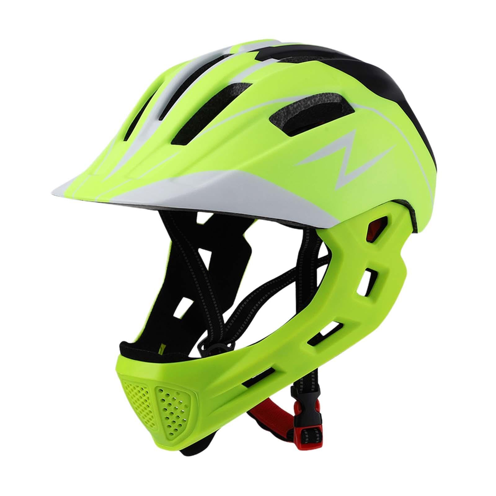 kowaku Kinder Fahrradhelm Rennradhelm Schlagfestigkeit Einstellbar 50cm-55cm Sporthelm Fahrradhelm zum Radfahren, Grün Sport & Freizeit