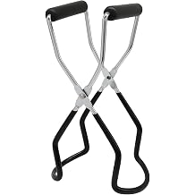 1Pc Stainless Steel Canning Jar Lifter, Black | Canning Tongs Tools, Jar Lid Lifter, Magnetic Lid Bubble Popper Remover, Includes Labels, For Home Kitchen