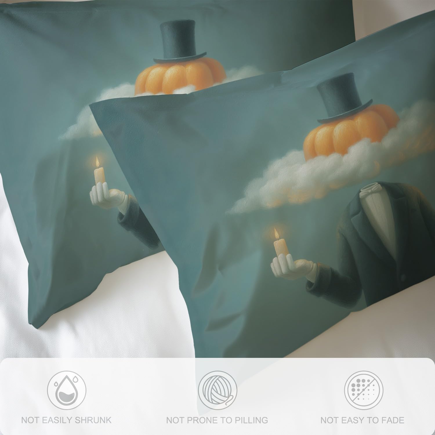 Genérico Zestaw poszewek na kołdrę cyjan ilustracja surrealistyczna poszewka na kołdrę Fantastyczna tajemnicza poszewka na kołdrę i poszewka na poduszkę dla dzieci i dorosłych poszewka na kołdrę 240 x