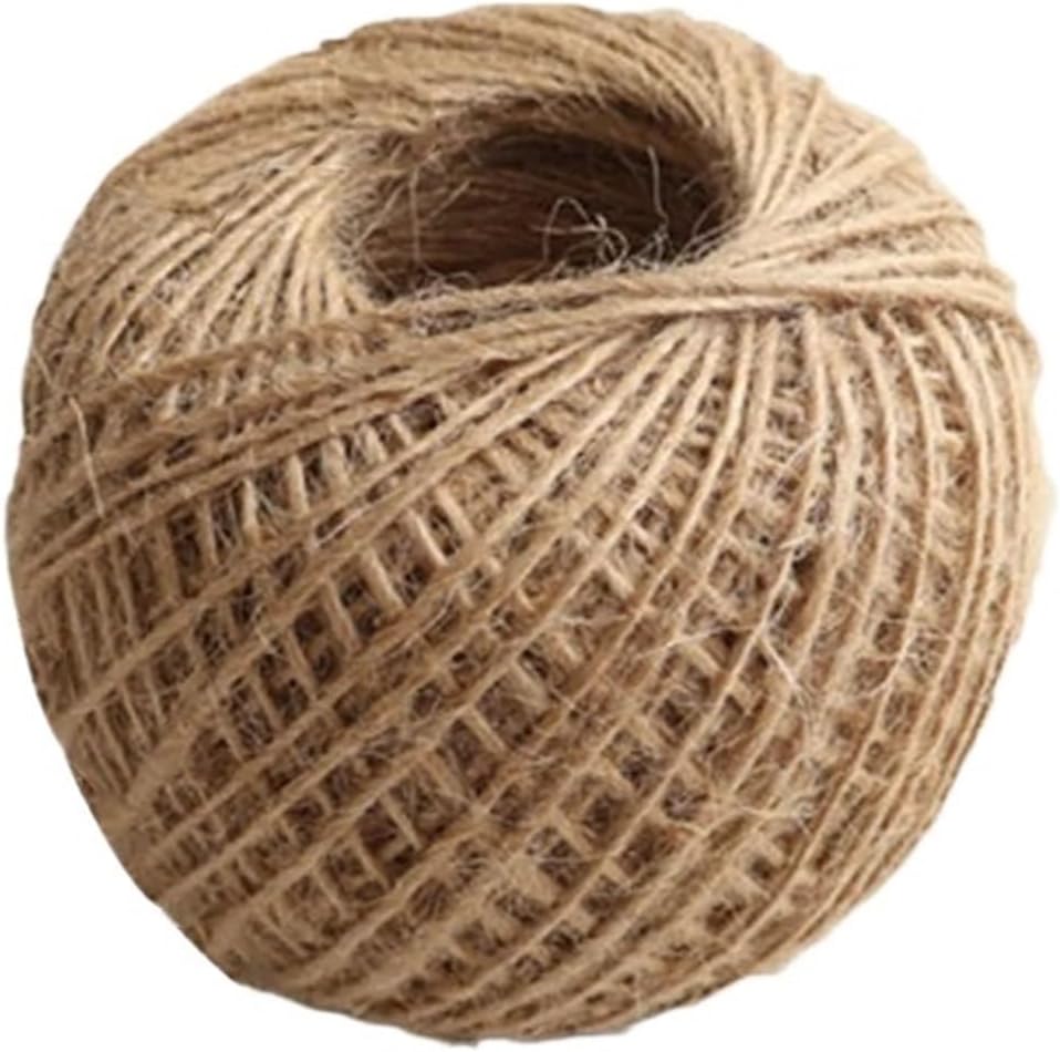 5rolls Bakers Twine 1MM 2MM Natural Vintage Jute Rope Cord String Twine Burlap DIY Crafts Gift Wrapping Jute Hemp Gardening Wedding Party Decoration(1mm 100meters)