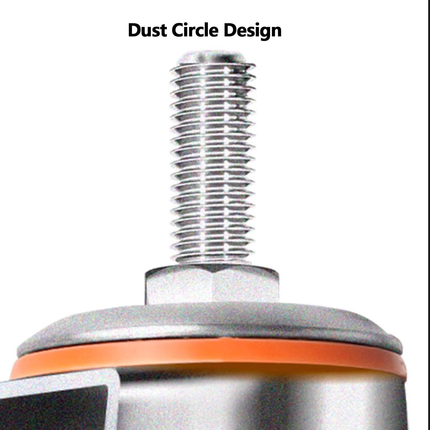 PU Rotelle Universali con M16*80mm Perno Filettato, 75/100/125mm Ruote Girevoli con Freno, portante 300/360/450kg Ruote per mobili Set di 4(Swivel,4inch)