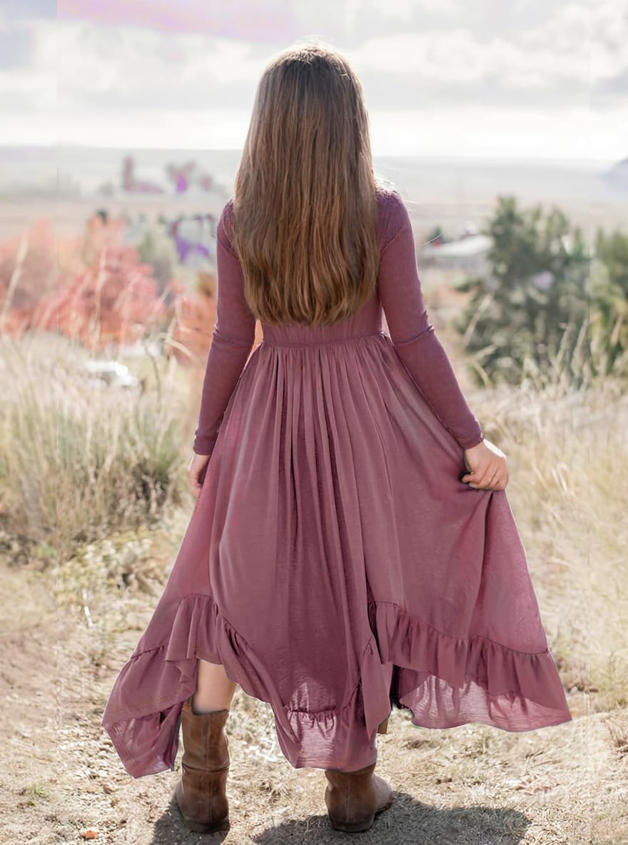 New 3-14Years Girls White Lace Dress Ruffle Sleeve Tiered Soft Lined Party Summer Formal - Image 3