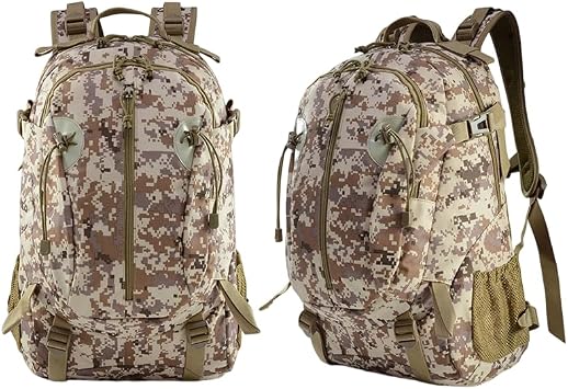 Tactical Backpack 30L, 900D Waterproof Nylon, Multiple Camouflage Colors, 49x30x21cm, for Outdoor Sports Hiking Travel Desert digital color