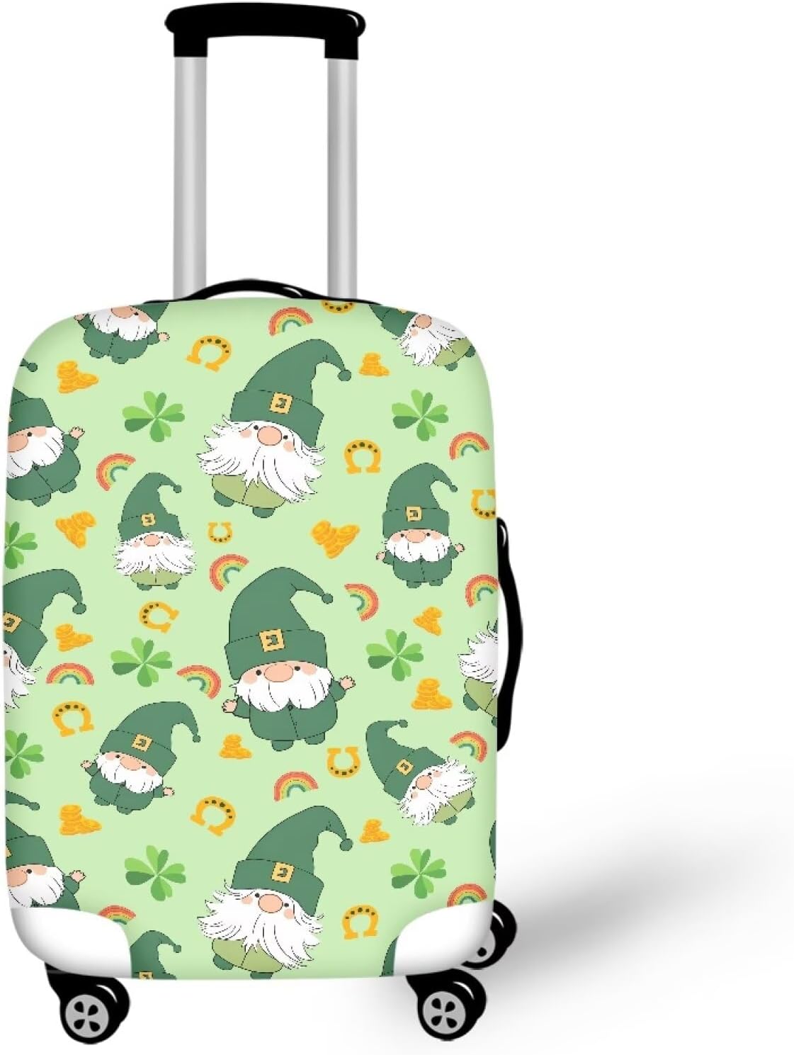 St. Patrick's Day Dwarf Luggage Cover Anti-Scratch Reusable Luggage Attachment Carry on Luggage Cover LightWeight Dust Cover for Luggage XL Size