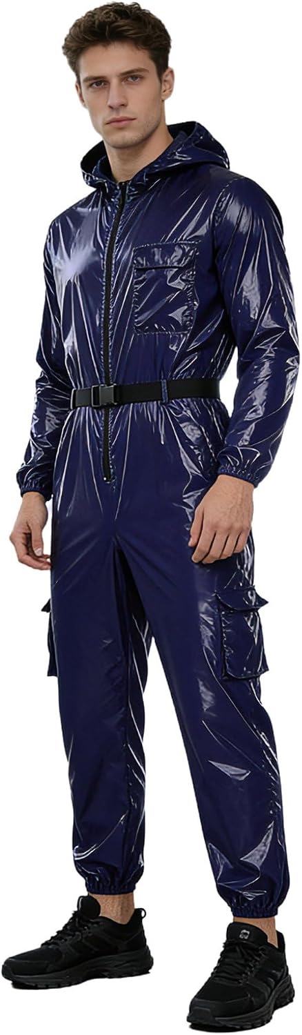 Unisex Coveralls for Men Long Sleeve Work Jumpsuit Sanitary Protection Jumpsuit Hazmat Zip Suit Outdoor
