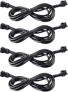 4PCS 59 Inch 4 Pin RGB LED Light Extension Cable Wire Cord Set, Neon Accent Atmosphere Light Power Extender for LED Motorcycle ATV Car Light Multi-Color Neon Strip Trucks SUV Rock Lights