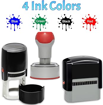 Custom Stamp Personalised Address Stamps for Business Customised Self-Inking Rubber Stamp with Name Date Signature Return Address
