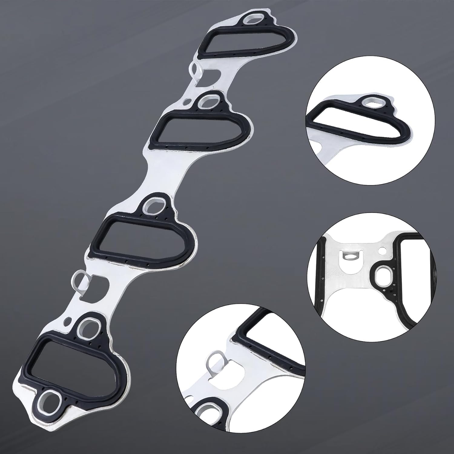 MS98016T Engine Intake Manifold Gasket Set Compatible with Chevy Avalanche Express Silverado Suburban GMC Savana Sierra for Cadillac Escalade Hummer 4.8L 5.3L 6.0L 6.2L Replace 89060413