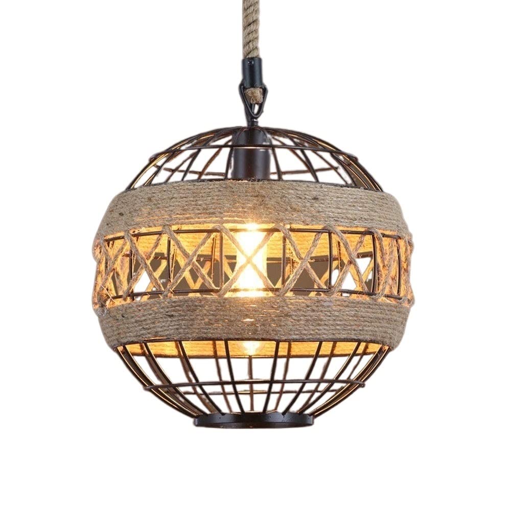 Lustre en corde de chanvre style industriel américain rétro pour hôtel