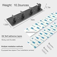 Vista 7 de Key Hooks for Wall, Self Adhesive Key Holder for Wall with 2 Self-Adhesive Tapes, No Damage Key Holder Rack for Wall with 4 Key Hooks for Entryway