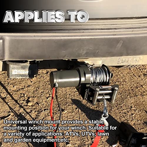 Vonlx Universal Trailer Hitch Winch Mounting Plate With 2" Receiver, Winch Bracket Winch Mounting Plate Fit For Atvs, Utvs, Lawn And Garden Equipment Winch Bracket Mounting Bracket #TOP3