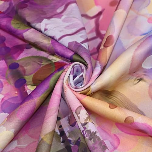 Miniatura 6 de Renaiss Cortinas opacas con diseño floral rosa morado, con ojales, aislamiento térmico, para sala de estar, juego de 2 paneles de 42 pulgadas de