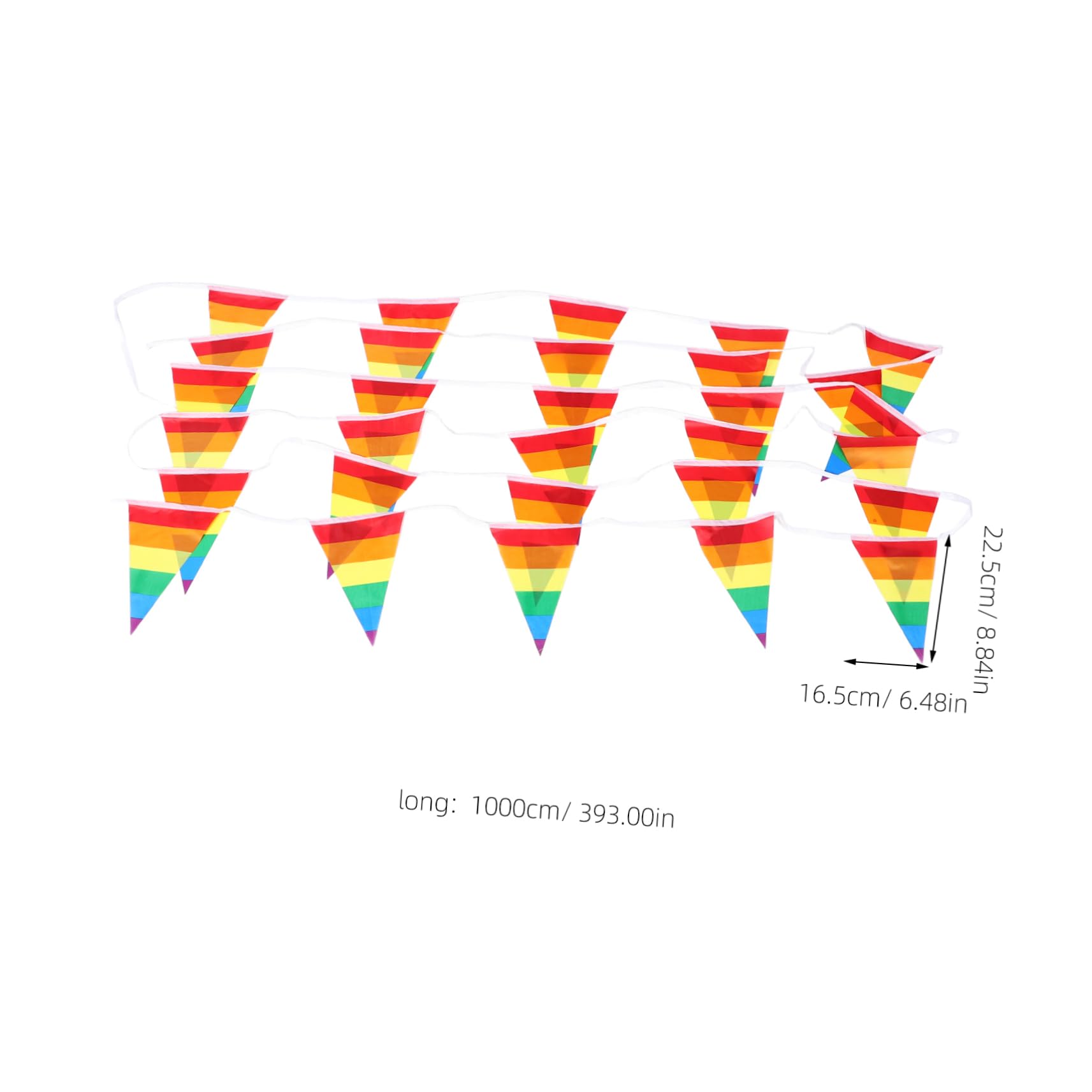 MUSISALY Cheerful Triangle Bunting Banner Flags String for Weddings Patriotic Outdoor Decor Party Accessory