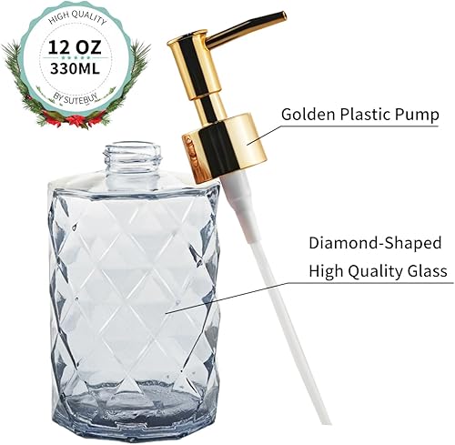 Miniatura 6 de Dispensador de jabón con bomba dorada, dispensador de jabón líquido de manos recargable para baño, jabón de manos, jabón para platos para cocina