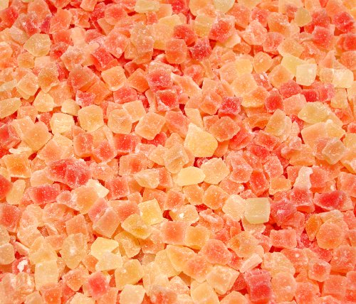 Dried Diced Papaya, Low Sugar No Sulfur (Natural Dices, no SO2) (1.5 pounds)