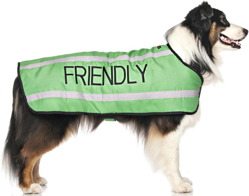 Dexil Limited Friendly Green Warm Dog Coats S-M M-L L-XL Waterproof Reflective Fleece Lined (Known as Friendly) Prevents Accidents by…
