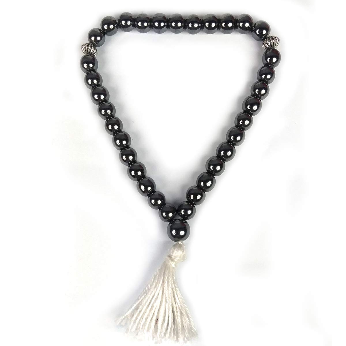 Reiki Crystal Products Natural Crystal Stone Hematite Tasbeeh for Muslim Prayer 33 Beads (Color : Silver)-picture-15