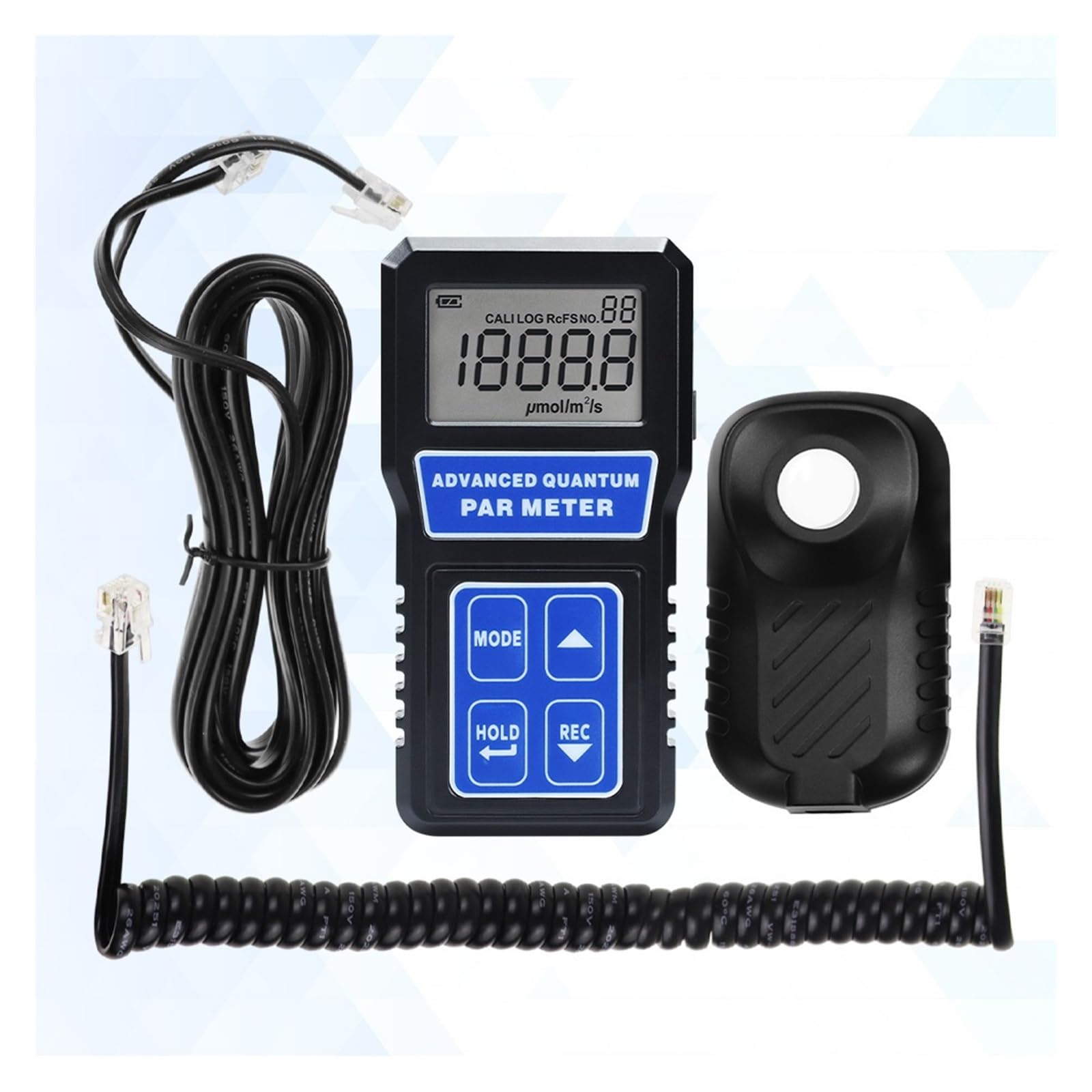 Spectrometers, PAR Meter Light PPFD 400-700nm Wavelength Photosynthesis W/Sensor Mode Selection Large LCD Tester(B)