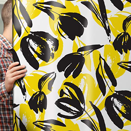 Vinilo para nevera antibacterial libre de burbujas lavable con diseño floral 3