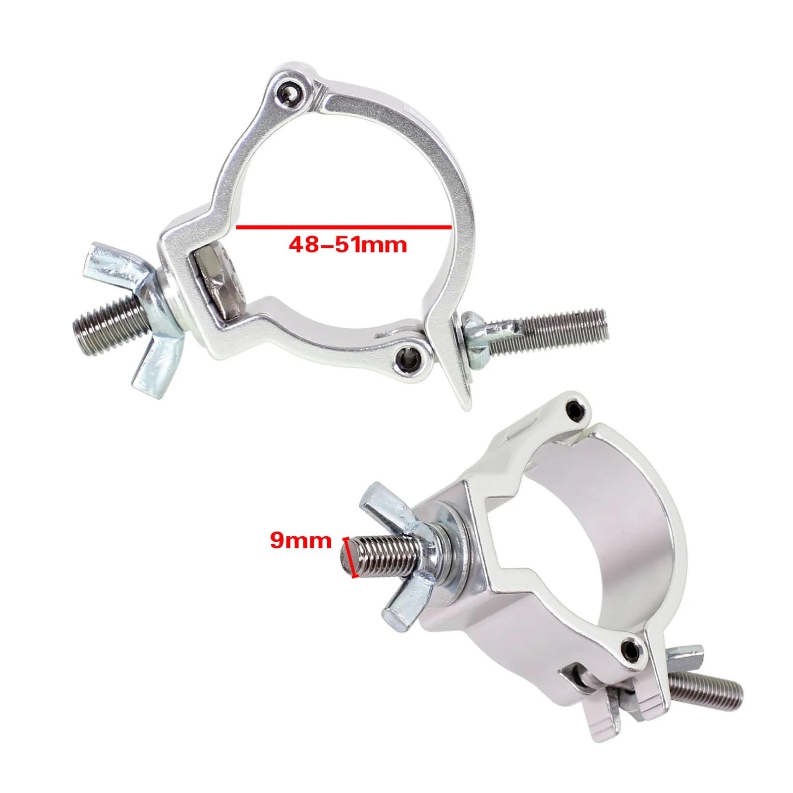 zacisk do kratownicy. 8 Pcs Heavy Duty Aluminum Alloy Mount Hook for Stage Moving Head Lighting with 220lb Load Capacity(Silver)