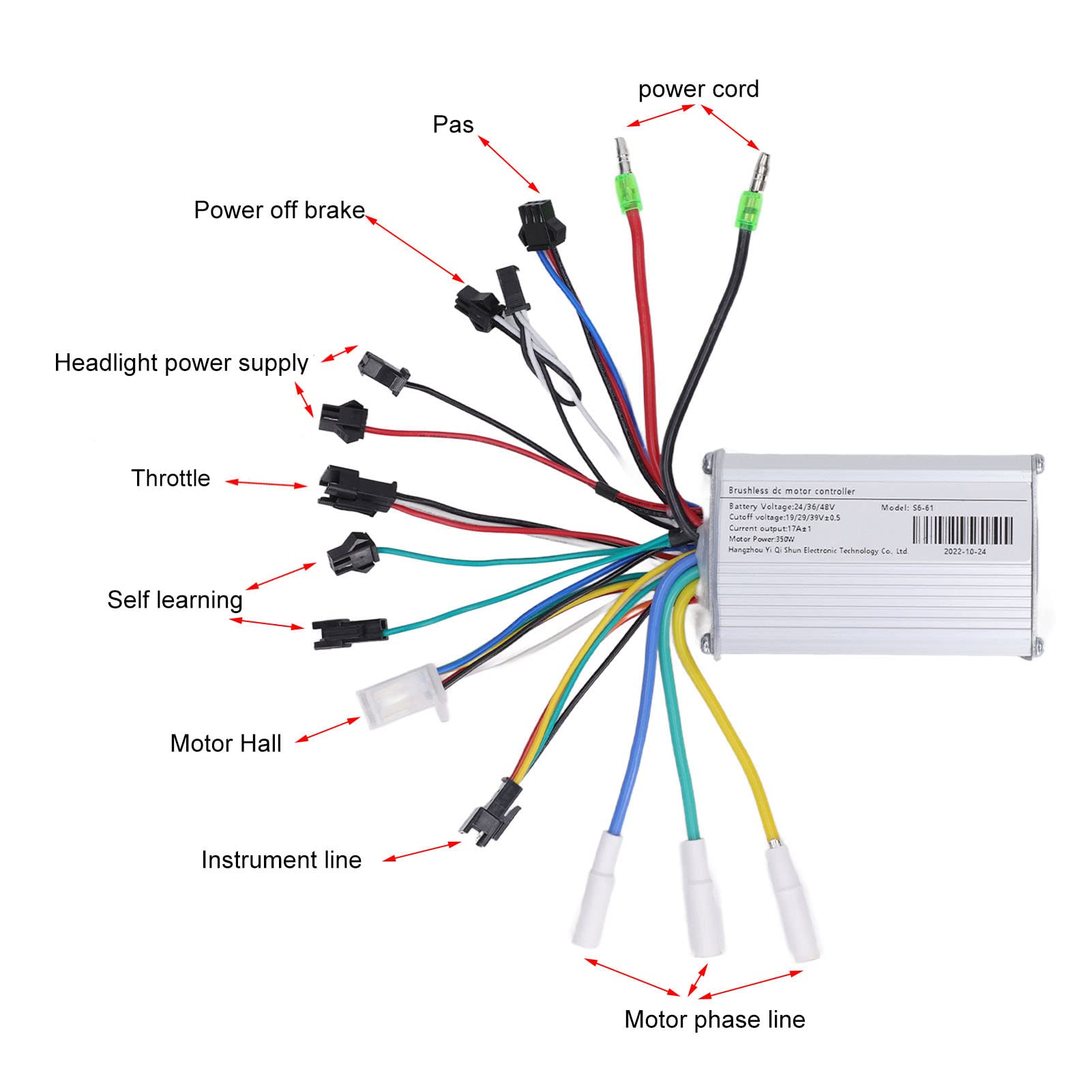 Electric Scooter Conversion Kit, Half and Full Grips Controller and LCD Meter for 350W Motor 24V 36V 48V E Scooter