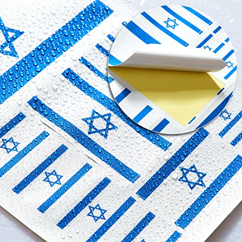 Image of CANTENDO 3Pack Israel Flag Decal - Israel Flags Reflective Vinyl Car Stickers - for Car Window Bumper Waterproof Sticker (12 x 8.5 Inch)