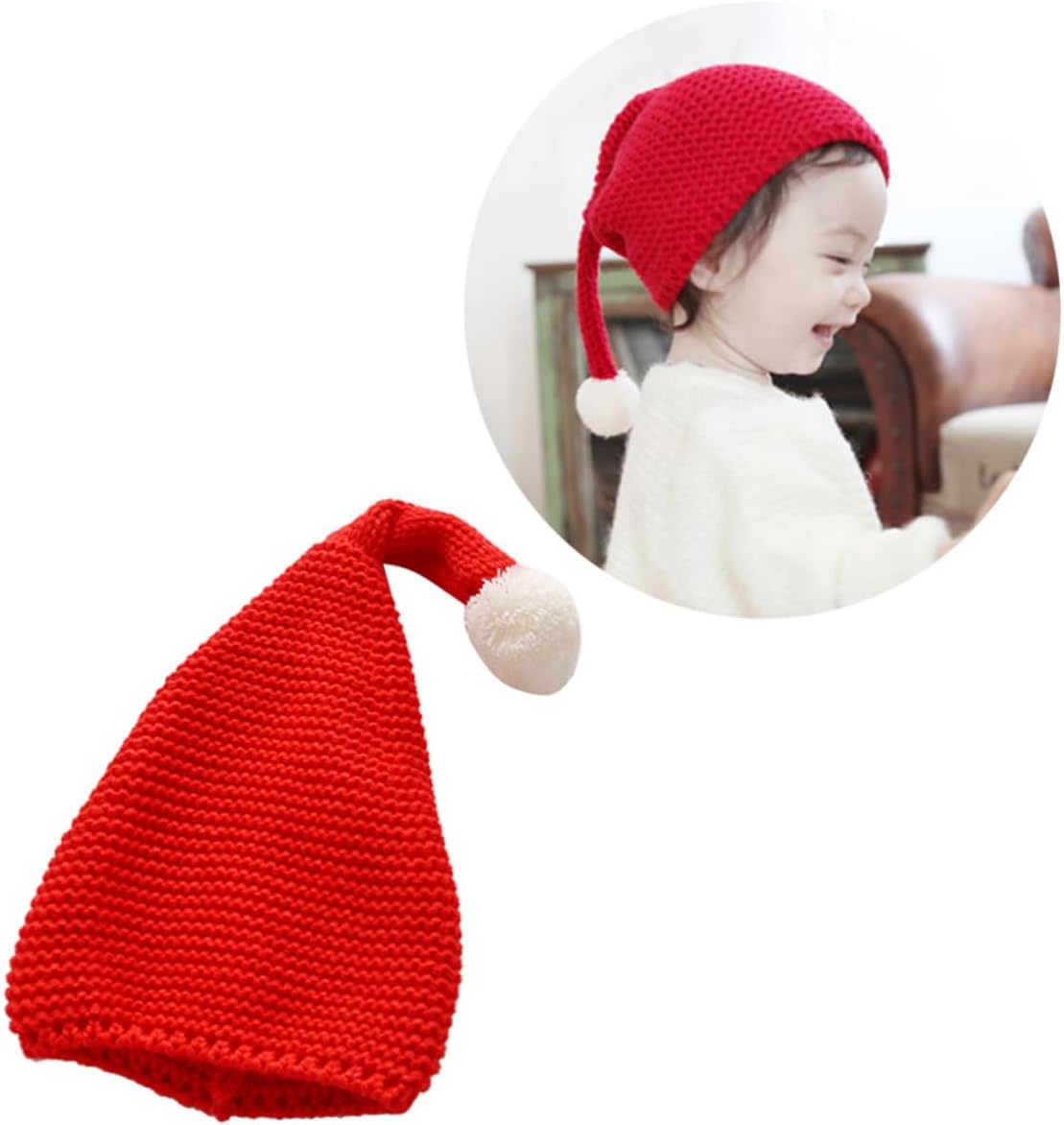 LIFKOME Warm Hat Gloves Halloween Costume Hat Kit Newborn Suit Bonnet Beanie Hat Birthday Hats Light up Santa
